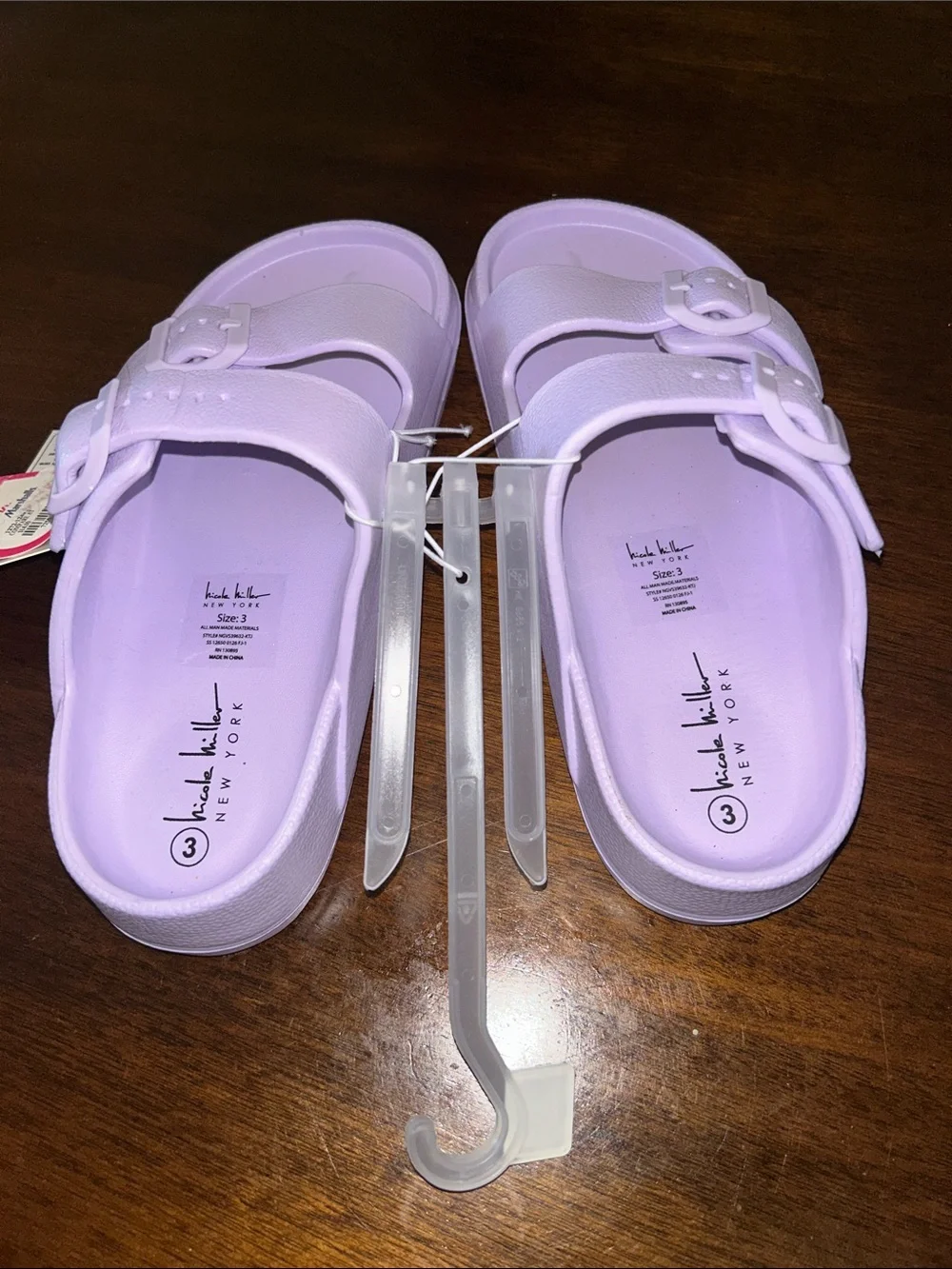 Nicole Miller Double Buckle Slide Sandals for Kids